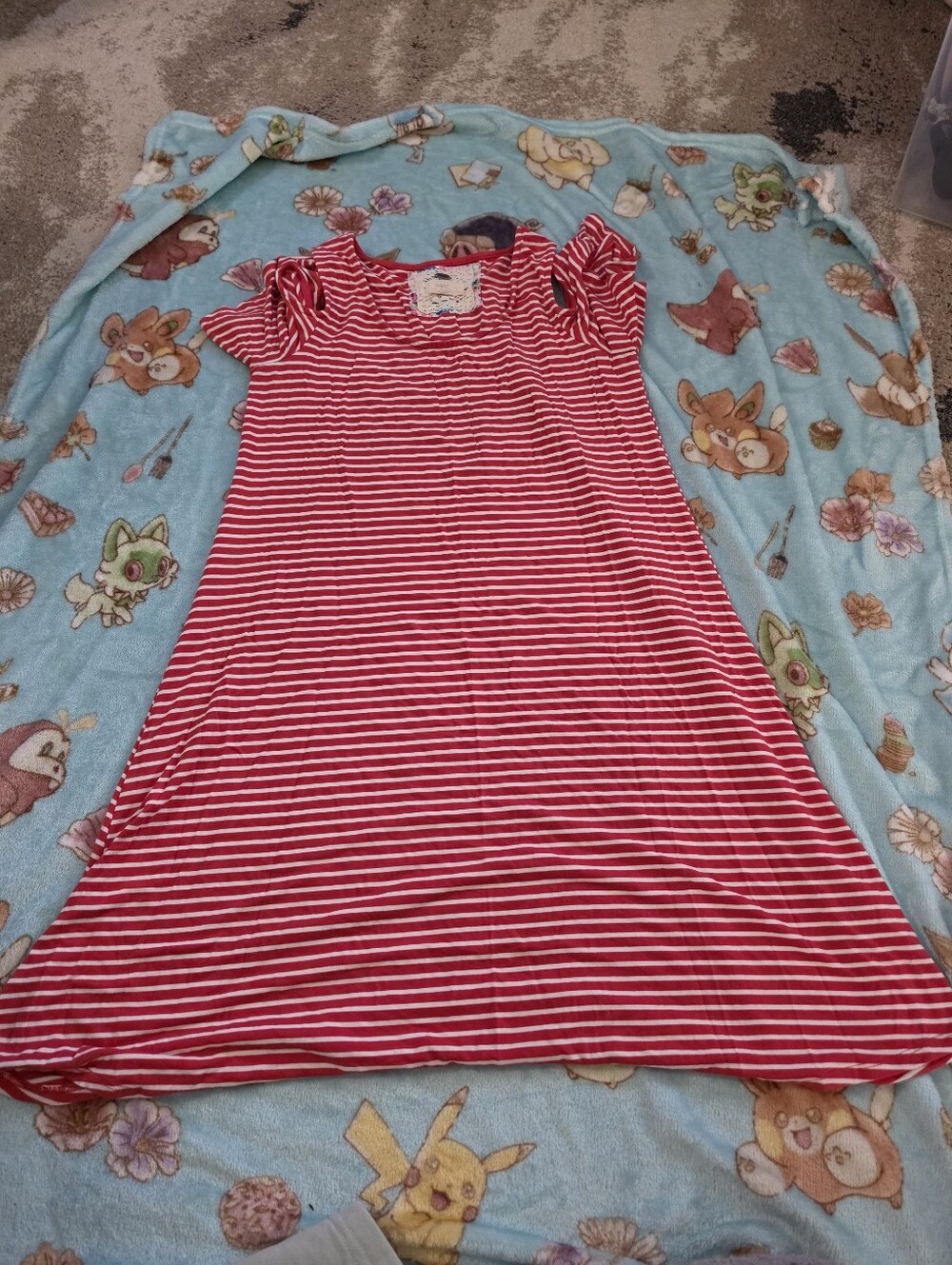 Cupio Cold Shoulder Striped Dress